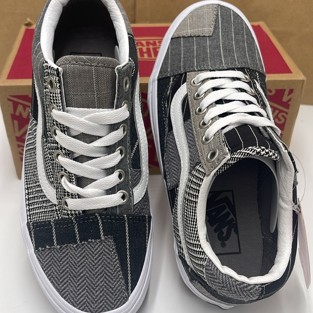 Vans WMNS Black and Gray Sneakers Old Skool Patchwork 
Conference Call Suiting - Picture 12 of 16